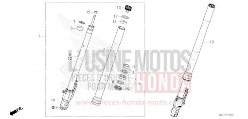FRONT FORK ADV350AS de 2025